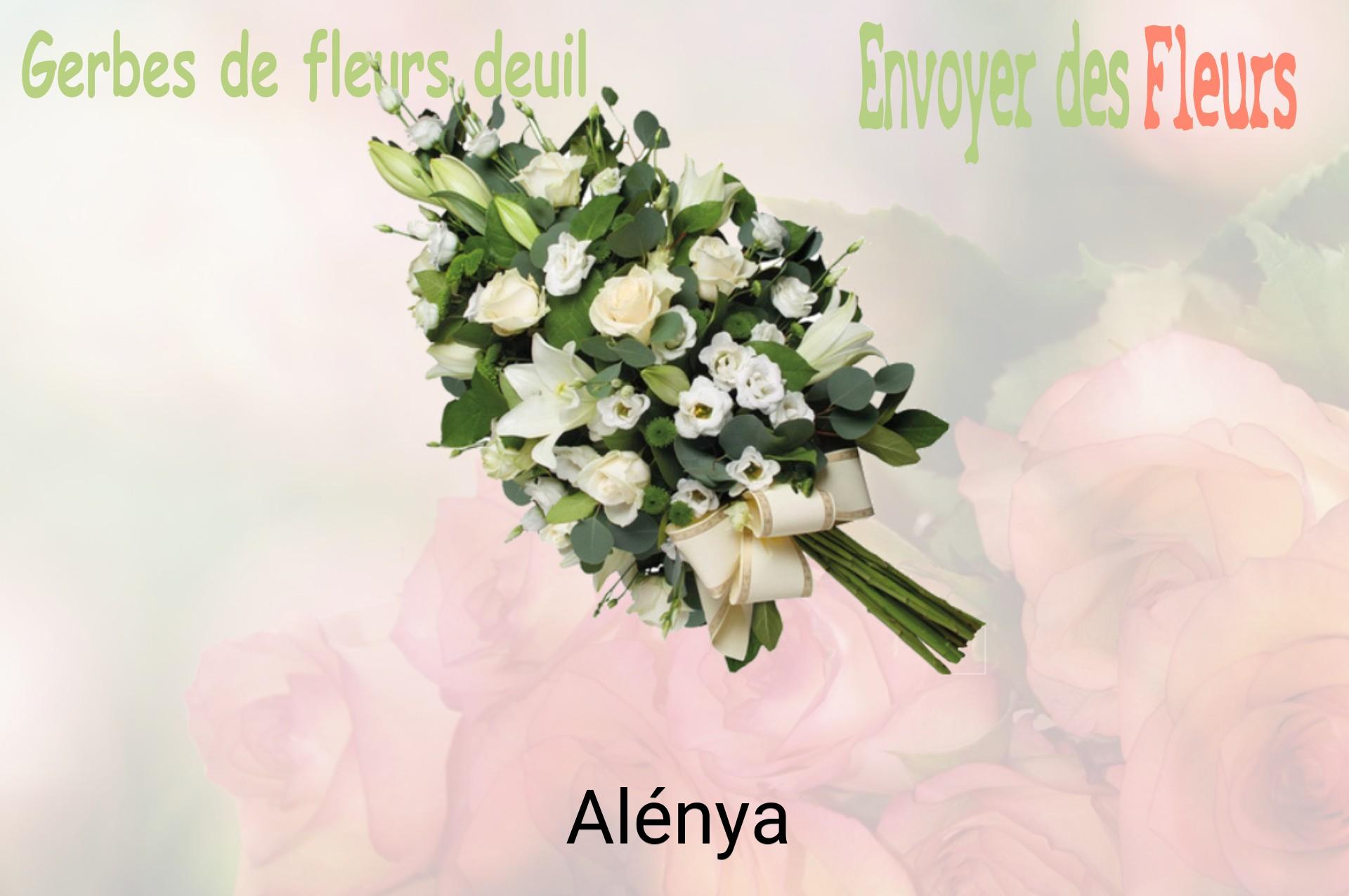 Gerbe de fleurs de deuil livrée à Alénya